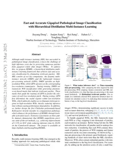 Fast and Accurate Gigapixel Pathological Image Classification with Hierarchical Distillation Multi-Instance Learning