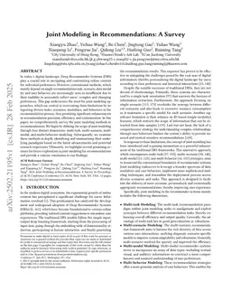 Joint Modeling in Recommendations: A Survey