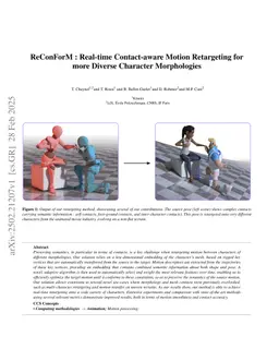 ReConForM : Real-time Contact-aware Motion Retargeting for more Diverse Character Morphologies