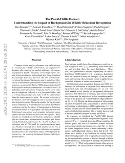 The PanAf-FGBG Dataset: Understanding the Impact of Backgrounds in Wildlife Behaviour Recognition