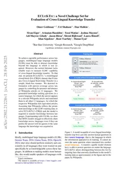 ECLeKTic: a Novel Challenge Set for Evaluation of Cross-Lingual Knowledge Transfer