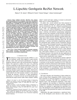 L-Lipschitz Gershgorin ResNet Network