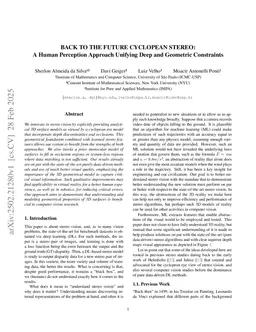 Back to the Future Cyclopean Stereo: a human perception approach combining deep and geometric constraints