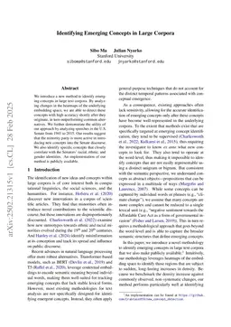 Identifying Emerging Concepts in Large Corpora