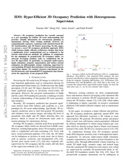 H3O: Hyper-Efficient 3D Occupancy Prediction with Heterogeneous Supervision