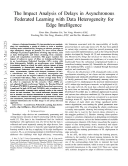 The Impact Analysis of Delays in Asynchronous Federated Learning with Data Heterogeneity for Edge Intelligence