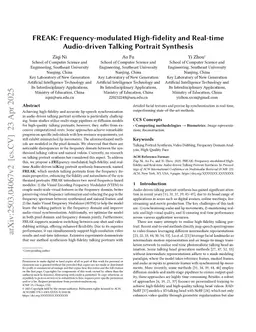 FREAK: Frequency-modulated High-fidelity and Real-time Audio-driven Talking Portrait Synthesis