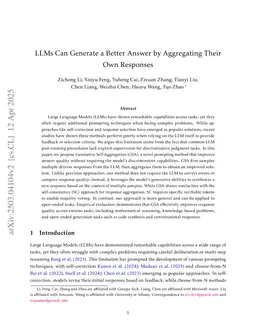 LLMs Can Generate a Better Answer by Aggregating Their Own Responses