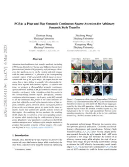 SCSA: A Plug-and-Play Semantic Continuous-Sparse Attention for Arbitrary Semantic Style Transfer