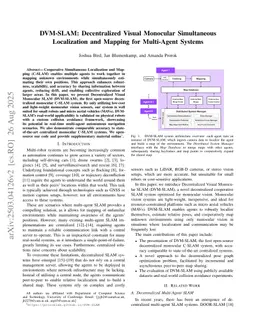 DVM-SLAM: Decentralized Visual Monocular Simultaneous Localization and Mapping for Multi-Agent Systems
