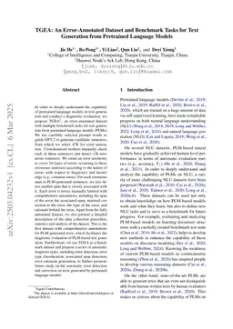 Tgea: An error-annotated dataset and benchmark tasks for text generation from pretrained language models