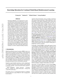 Knowledge Retention for Continual Model-Based Reinforcement Learning