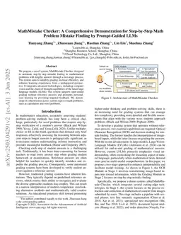 MathMistake Checker: A Comprehensive Demonstration for Step-by-Step Math Problem Mistake Finding by Prompt-Guided LLMs