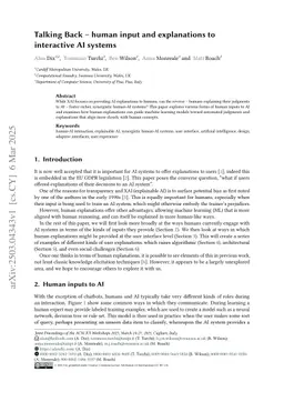 Talking Back -- human input and explanations to interactive AI systems