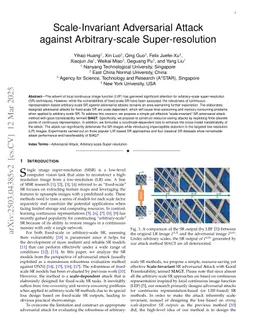Scale-Invariant Adversarial Attack against Arbitrary-scale Super-resolution