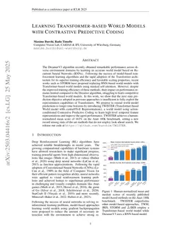 Learning Transformer-based World Models with Contrastive Predictive Coding