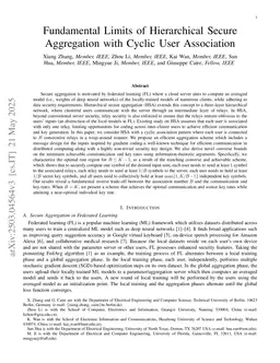 Fundamental Limits of Hierarchical Secure Aggregation with Cyclic User Association
