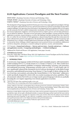 LLM Applications: Current Paradigms and the Next Frontier