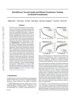 HybridNorm: Towards Stable and Efficient Transformer Training via Hybrid Normalization