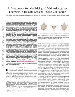 A Benchmark for Multi-Lingual Vision-Language Learning in Remote Sensing Image Captioning