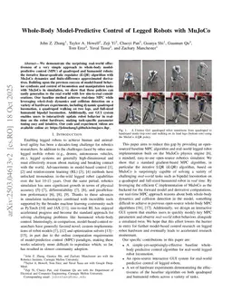 Whole-Body Model-Predictive Control of Legged Robots with MuJoCo