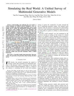 Simulating the Real World: A Unified Survey of Multimodal Generative Models