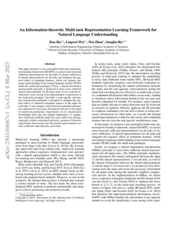An Information-theoretic Multi-task Representation Learning Framework for Natural Language Understanding