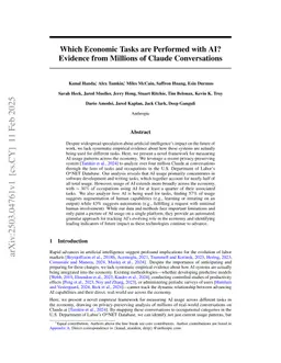 Which Economic Tasks are Performed with AI? Evidence from Millions of Claude Conversations