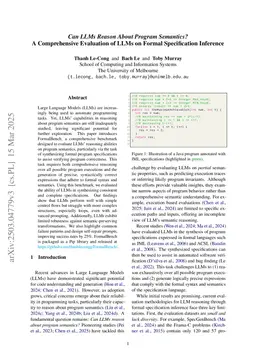 Can LLMs Reason About Program Semantics? A Comprehensive Evaluation of LLMs on Formal Specification Inference