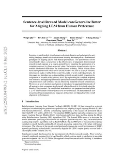 Sentence-level Reward Model can Generalize Better for Aligning LLM from Human Preference