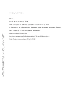 Multi-Agent System for AI-Assisted Extraction of Narrative Arcs in TV Series