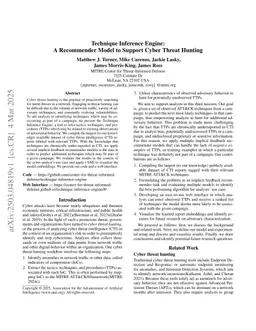 Technique Inference Engine: A Recommender Model to Support Cyber Threat Hunting