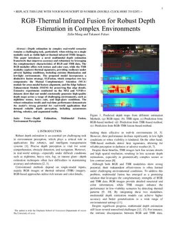 RGB-Thermal Infrared Fusion for Robust Depth Estimation in Complex Environments