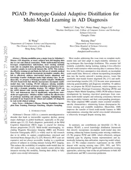 PGAD: Prototype-Guided Adaptive Distillation for Multi-Modal Learning in AD Diagnosis
