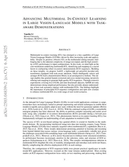 Advancing Multimodal In-Context Learning in Large Vision-Language Models with Task-aware Demonstrations
