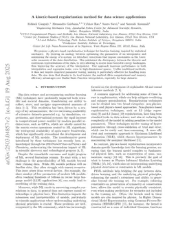 A kinetic-based regularization method for data science applications