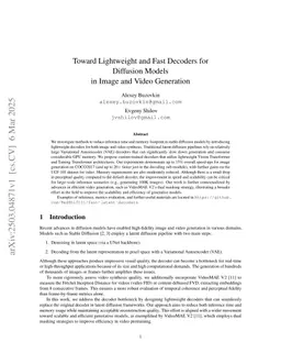 Toward Lightweight and Fast Decoders for Diffusion Models in Image and Video Generation