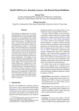 TinyR1-32B-Preview: Boosting Accuracy with Branch-Merge Distillation