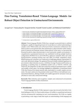 Fine-Tuning Florence2 for Enhanced Object Detection in Un-constructed Environments: Vision-Language Model Approach