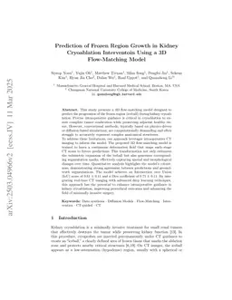 Prediction of Frozen Region Growth in Kidney Cryoablation Intervention Using a 3D Flow-Matching Model
