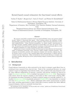 Kernel-based estimators for functional causal effects