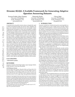 Dynamic-KGQA: A Scalable Framework for Generating Adaptive Question Answering Datasets