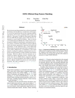 EDM: Efficient Deep Feature Matching