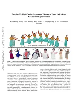 EvolvingGS: High-Fidelity Streamable Volumetric Video via Evolving 3D Gaussian Representation