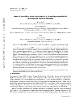 Spectral-Spatial Extraction through Layered Tensor Decomposition for Hyperspectral Anomaly Detection