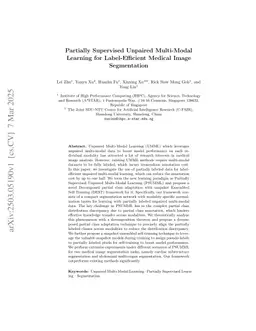 Partially Supervised Unpaired Multi-Modal Learning for Label-Efficient Medical Image Segmentation