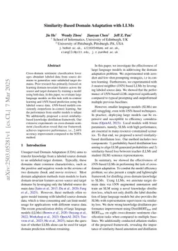 Similarity-Based Domain Adaptation with LLMs