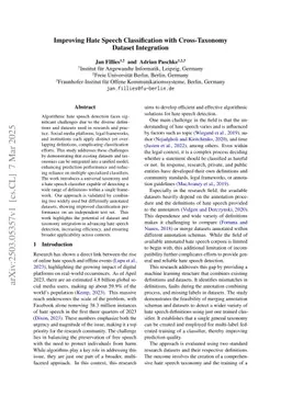 Improving Hate Speech Classification with Cross-Taxonomy Dataset Integration