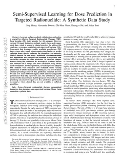 Semi-Supervised Learning for Dose Prediction in Targeted Radionuclide: A Synthetic Data Study