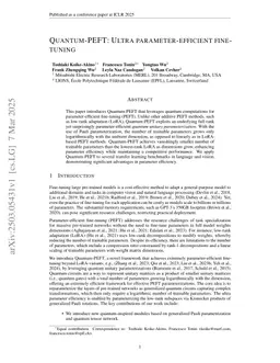 Quantum-PEFT: Ultra parameter-efficient fine-tuning